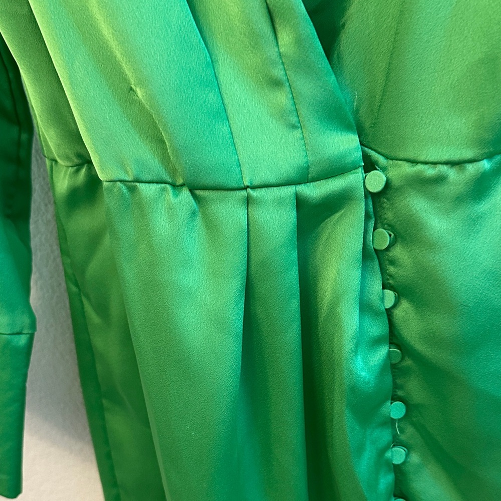 SHEIN Vibrant Green Long Sleeve Dress - Picture 5 of 9